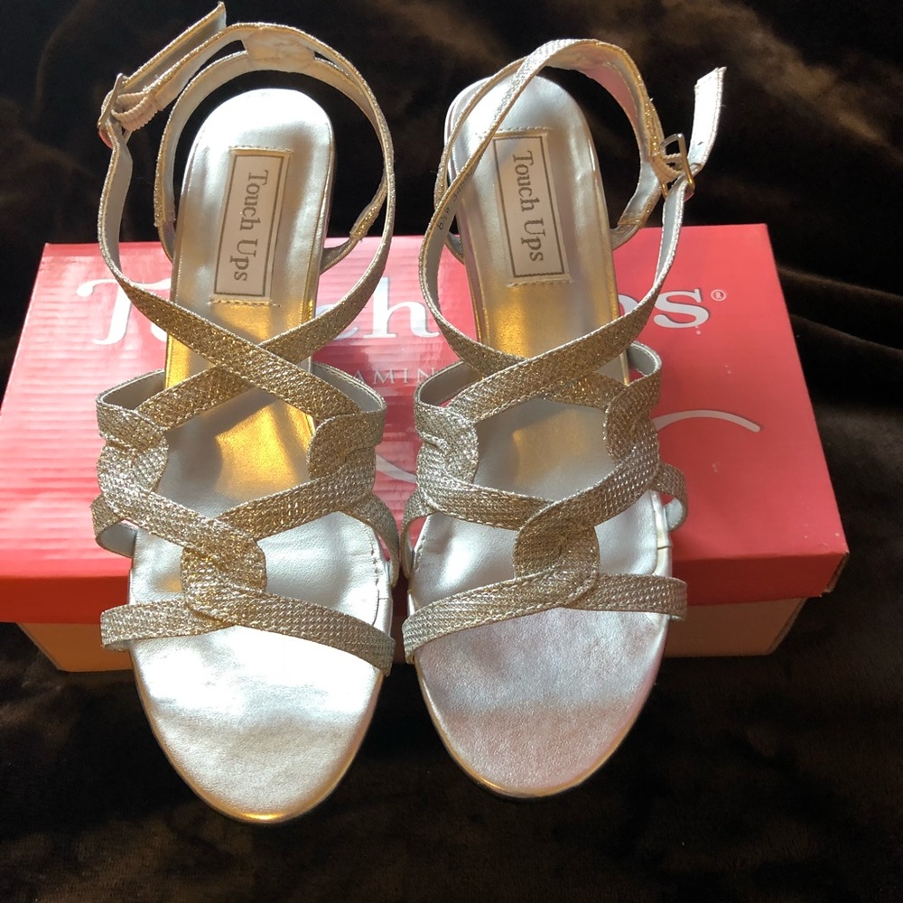 Super cute silver party sandals